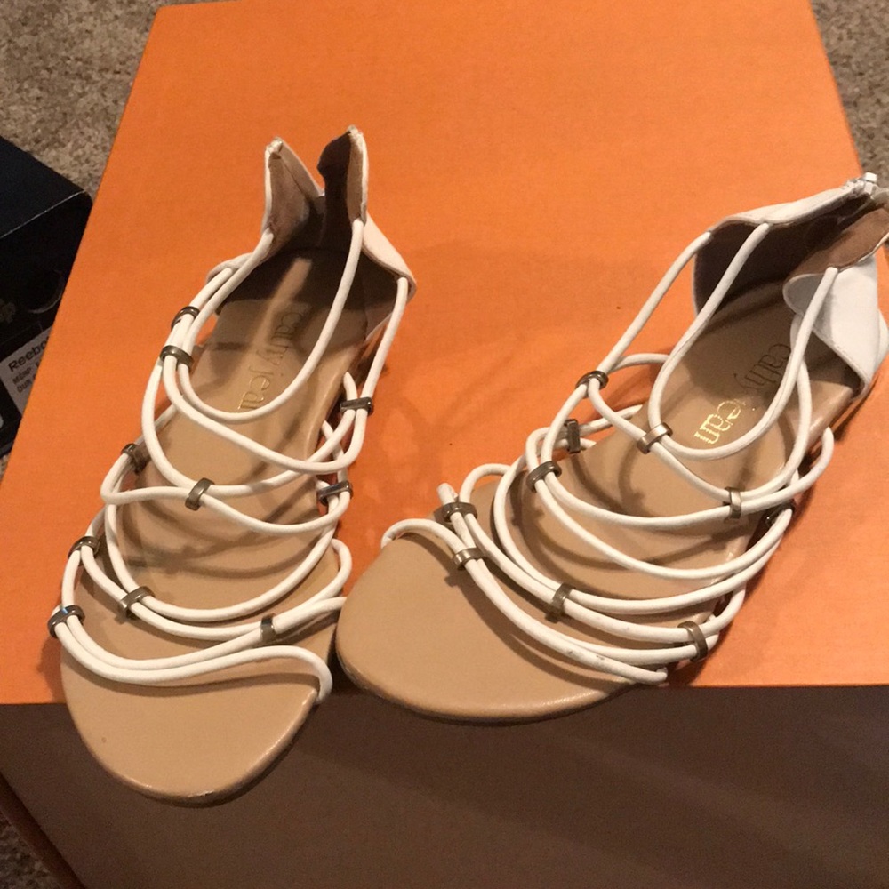 White sandals
